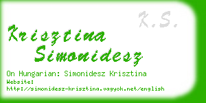 krisztina simonidesz business card